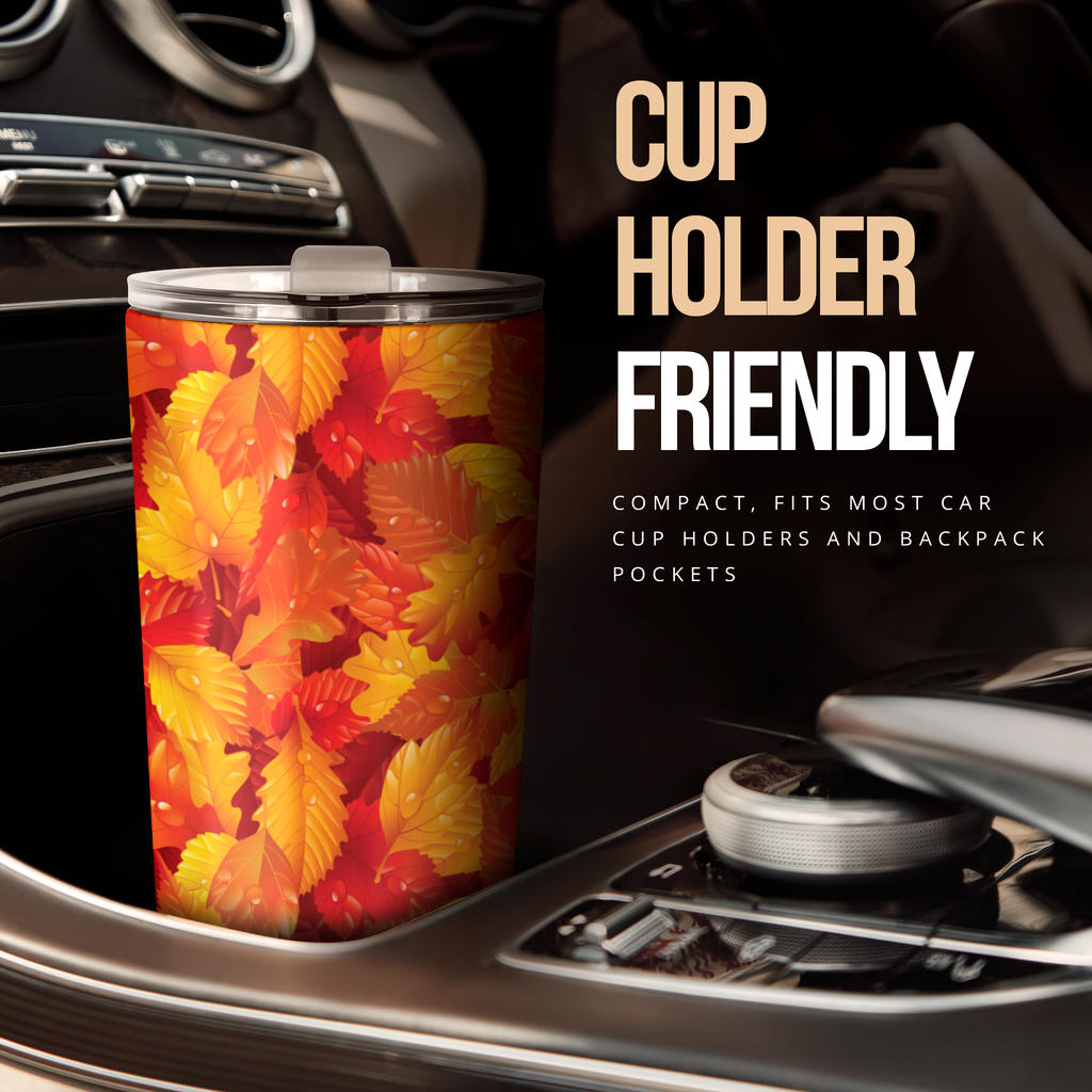 Elm Leave Autum Print Pattern Tumbler