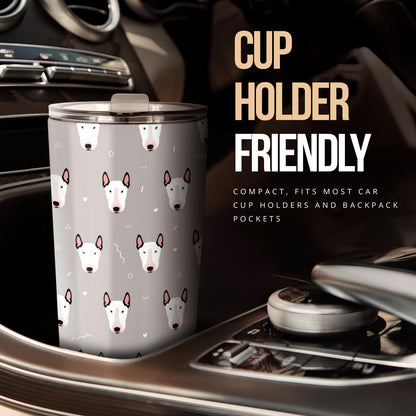 Bull Terrier Head Print Pattern Tumbler