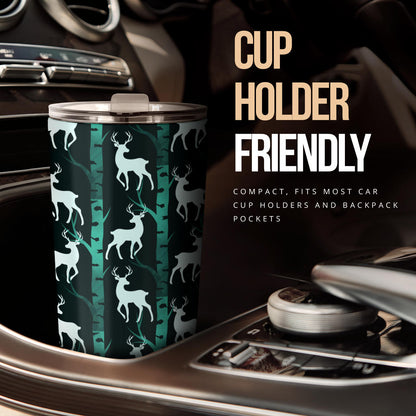 Deer Jungle Print Pattern Tumbler