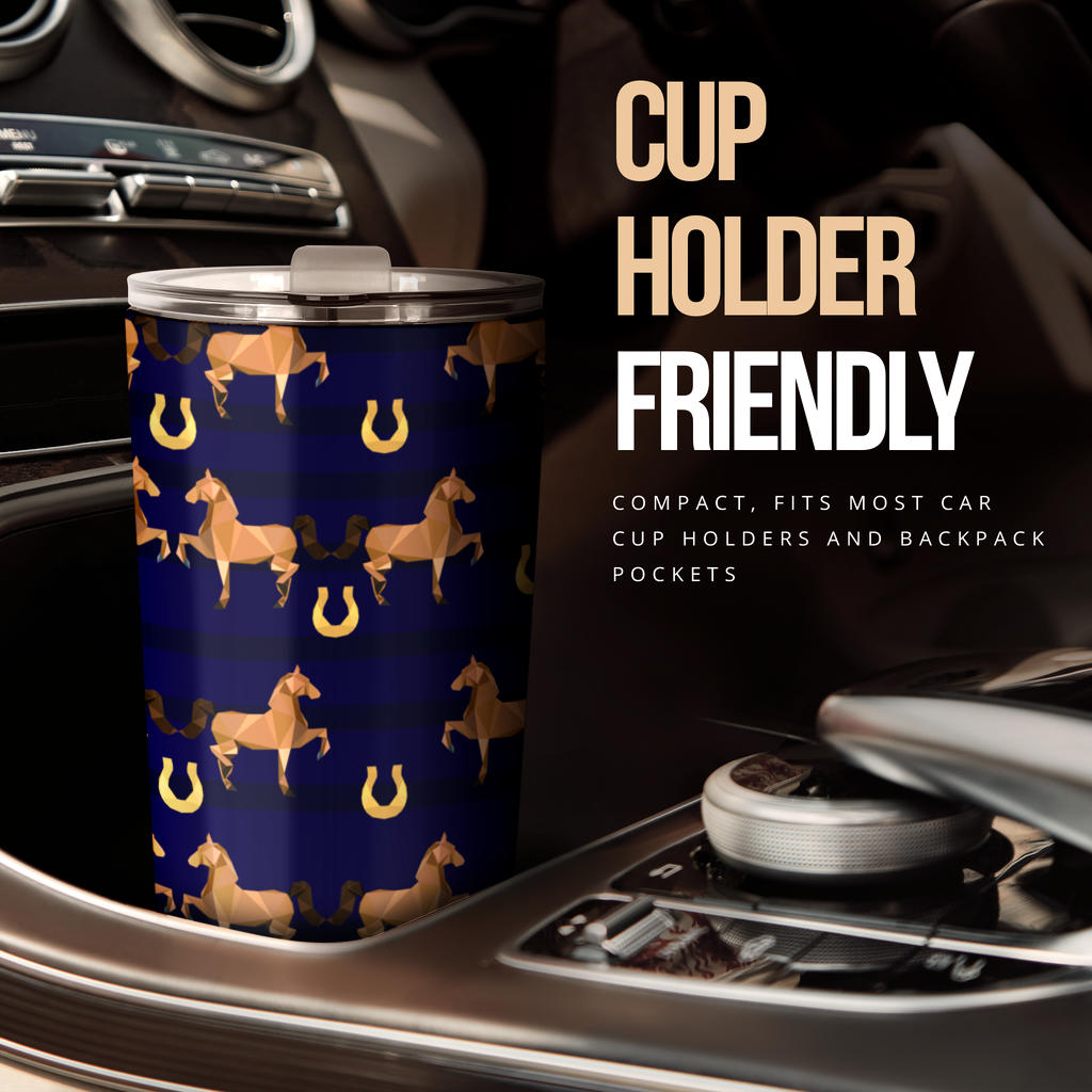 Horse Luxury Themed Pattern Print Tumbler