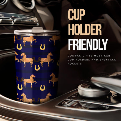 Horse Luxury Themed Pattern Print Tumbler