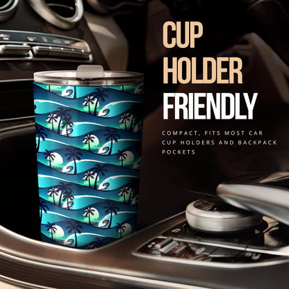 Beach Wave Design Print Tumbler