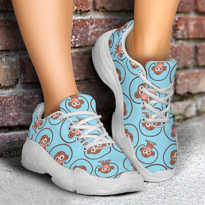 Monkey Cute Design Themed Print Chunky Sneakers