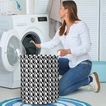 Yin Yang Classic Pattern Design Print Laundry Basket
