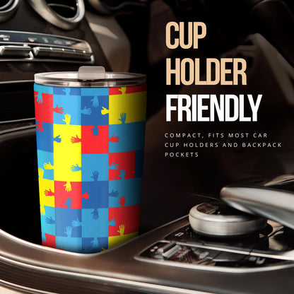 Autism Awareness Design Themed Print Tumbler