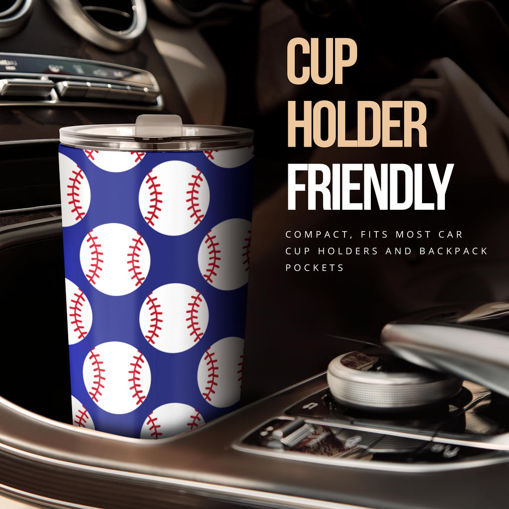 Baseball Blue Background Tumbler