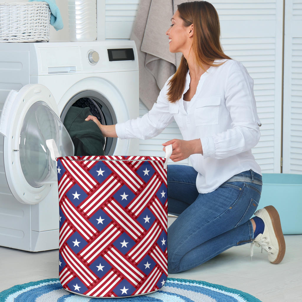 American flag Pattern Laundry Basket