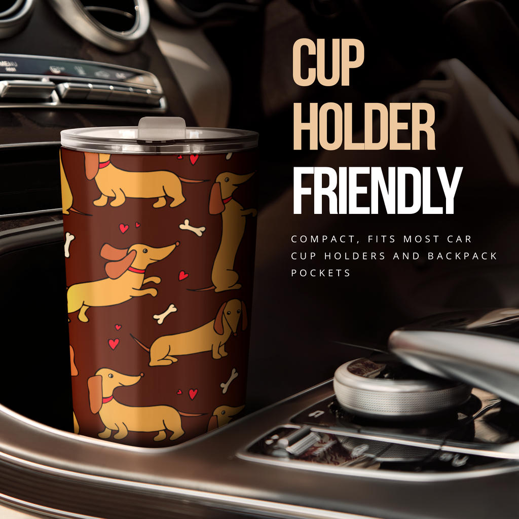 Dachshund Happy Print Pattern Tumbler