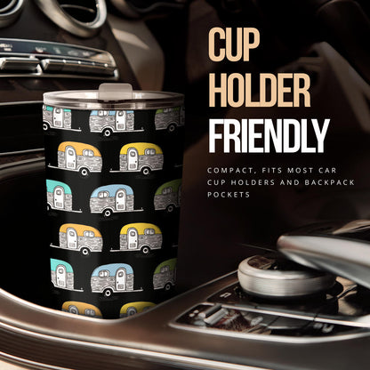 Camper Pattern Camping Themed No 2 Print Tumbler