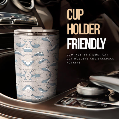 Narwhal Pattern Print Tumbler