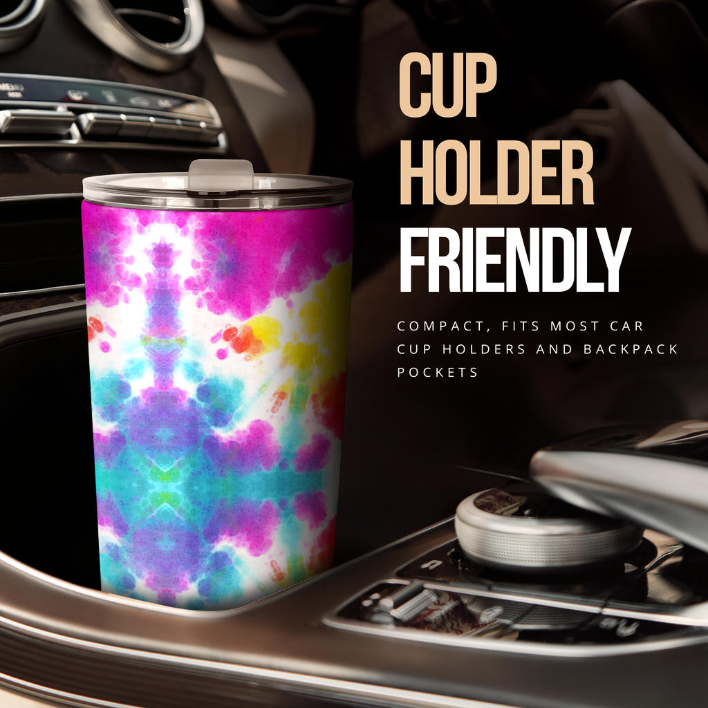 Tie Dye Rainbow Themed Print Tumbler