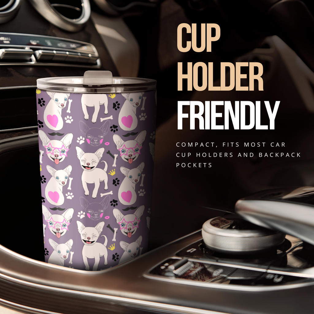Chihuahua Happy Pattern Tumbler