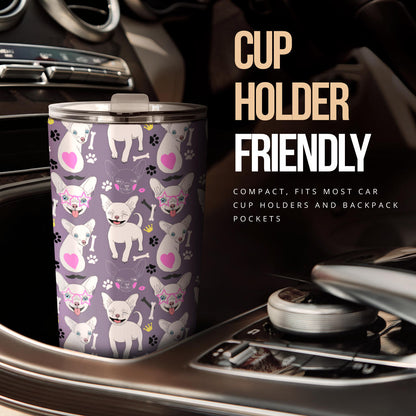 Chihuahua Happy Pattern Tumbler