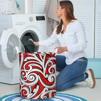 Maori Polynesian Themed Design Print Laundry Basket