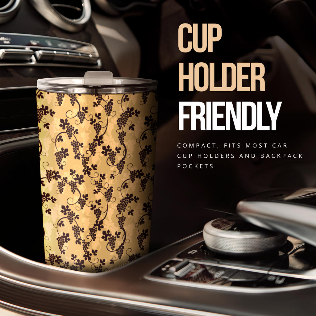 Wine Grape Design Print Tumbler