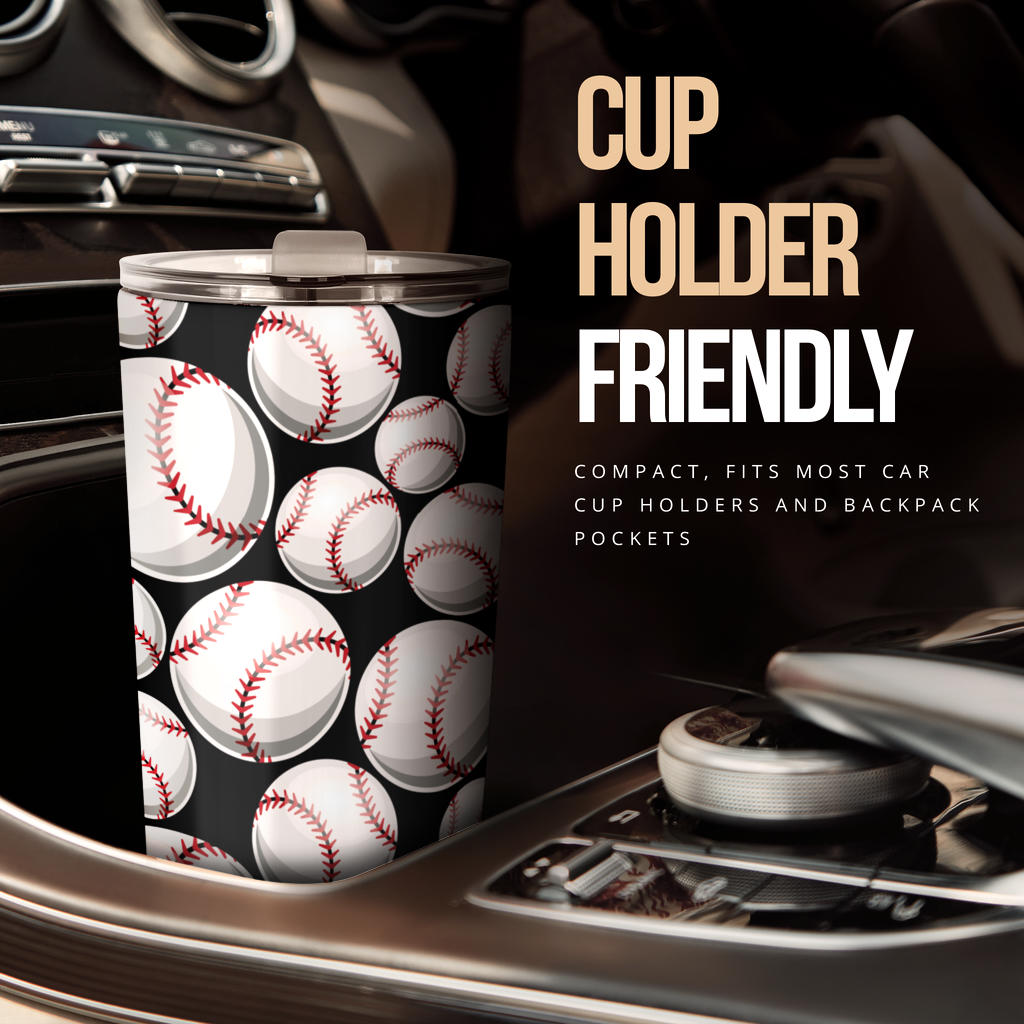 Baseball Black Background Tumbler