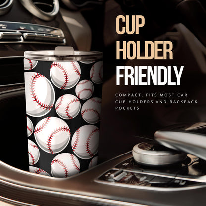 Baseball Black Background Tumbler