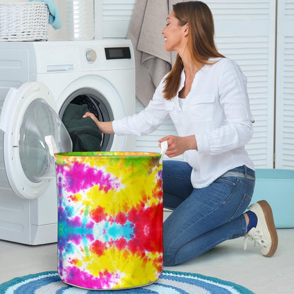 Tie Dye Rainbow Themed Print Laundry Basket