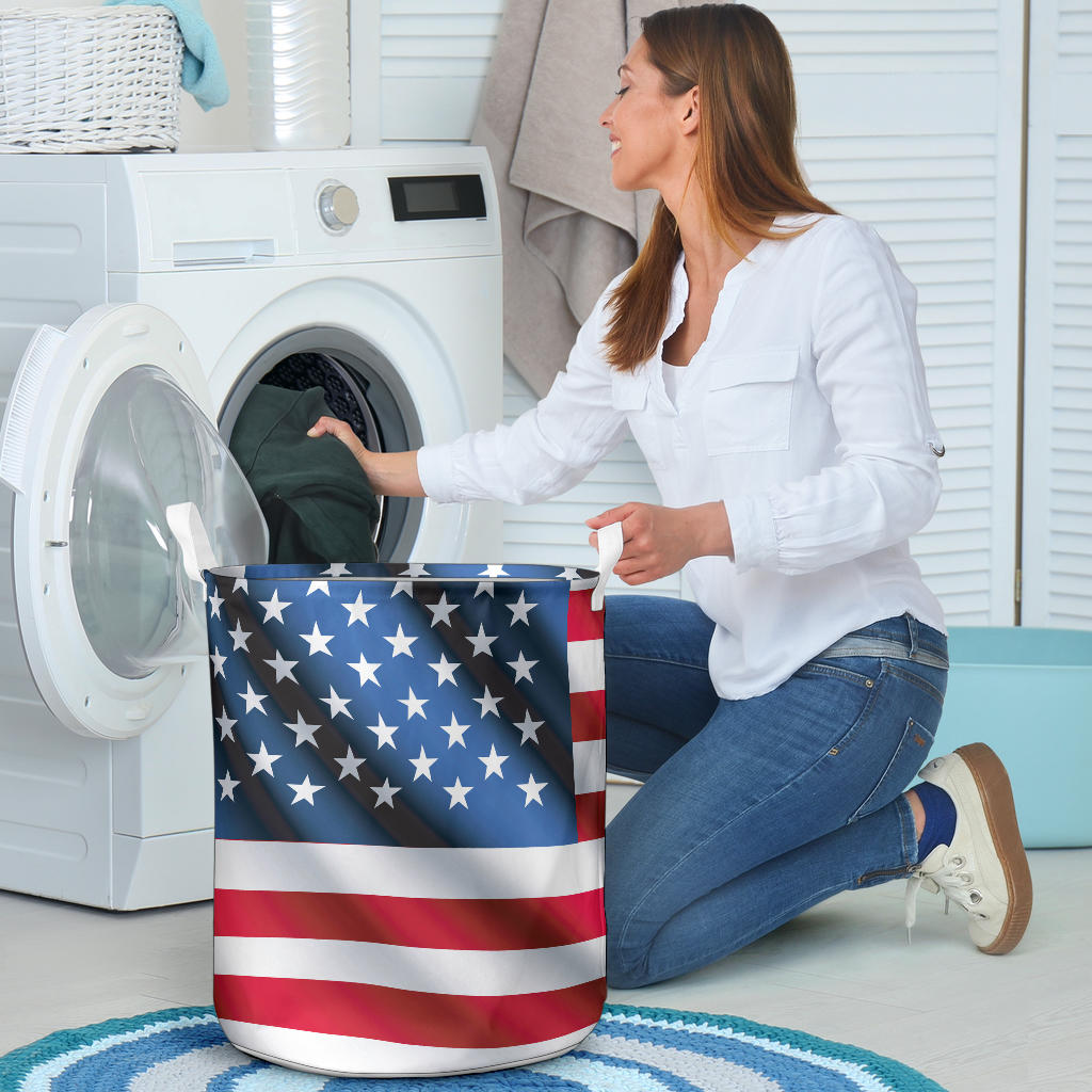American flag Classic Laundry Basket