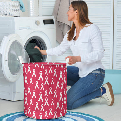 Breast Cancer Awareness Symbol Laundry Basket