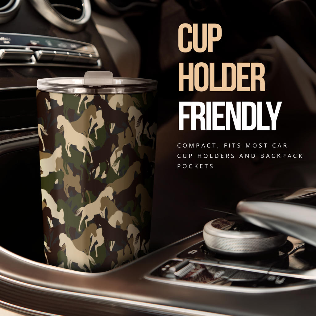 Horse Camo Themed Design Print Tumbler