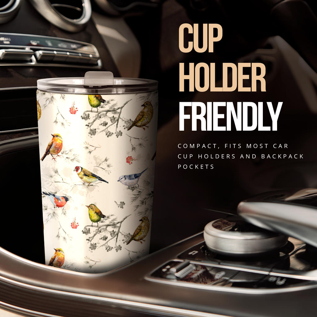 Bird Watercolor Design Pattern Tumbler
