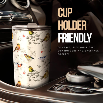 Bird Watercolor Design Pattern Tumbler