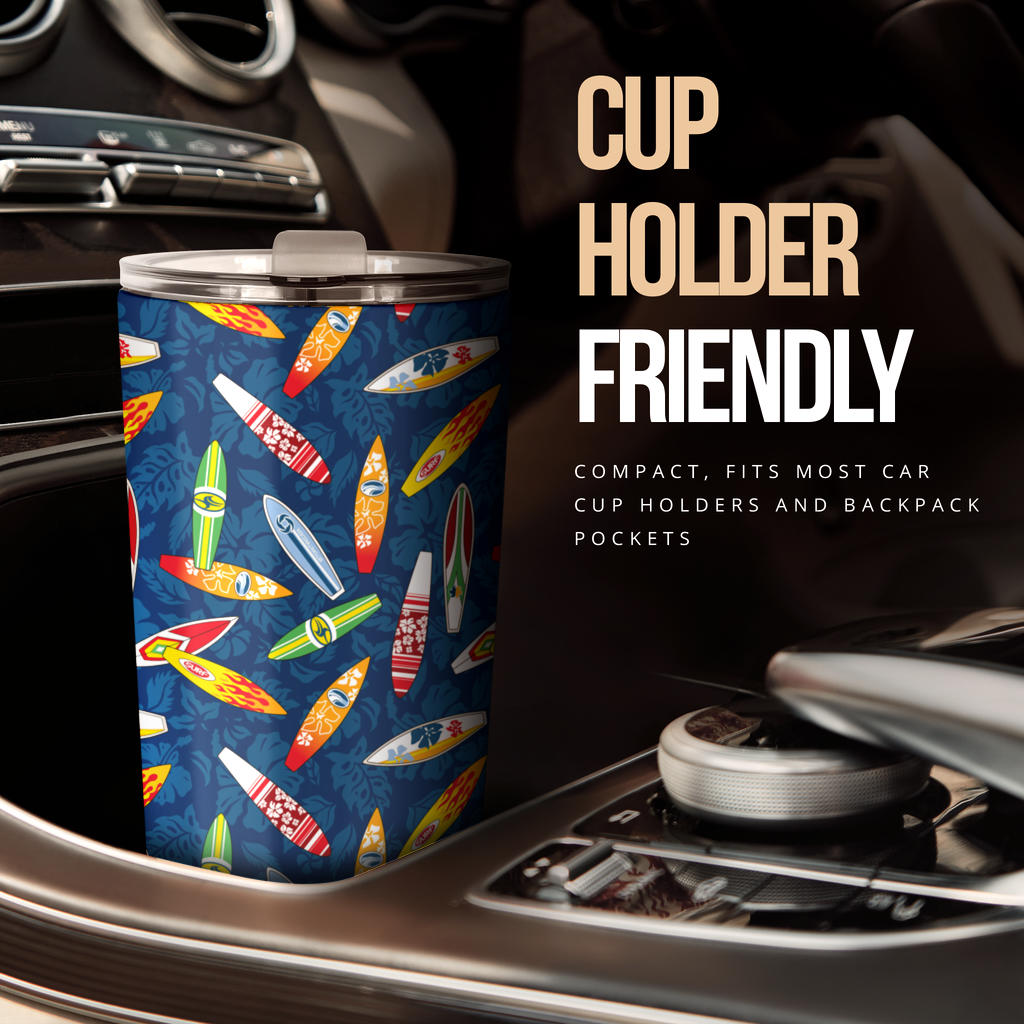 Surfboard Pattern Print Tumbler