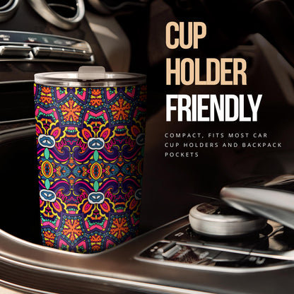 Ethnic Flower Style Print Pattern Tumbler