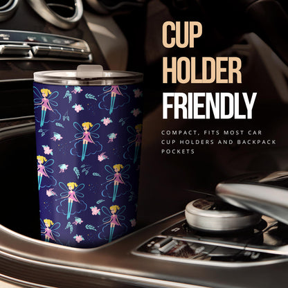 Fairy Cartoon Style Print Pattern Tumbler