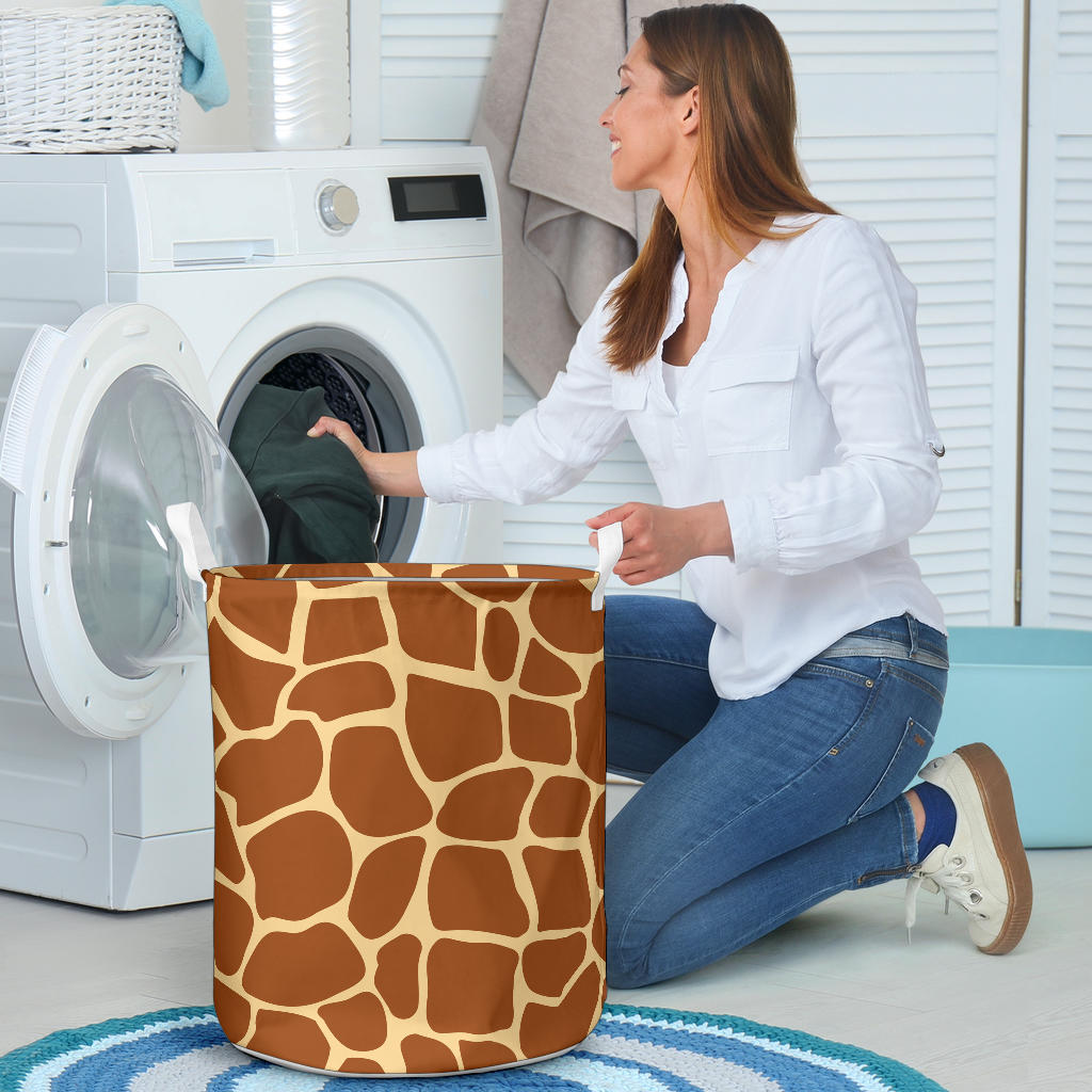 Giraffe Texture Print Laundry Basket