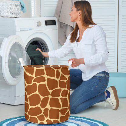 Giraffe Texture Print Laundry Basket