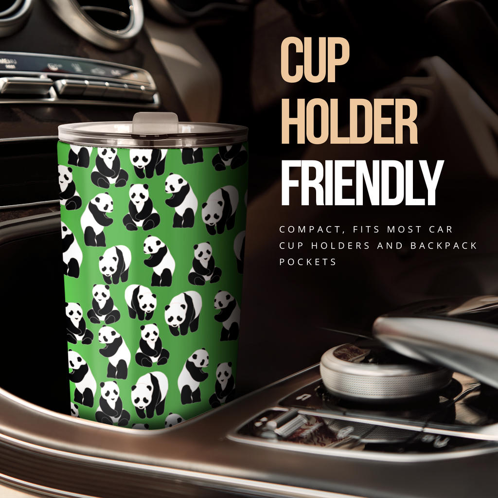 Panda Bear Pattern Themed Print Tumbler