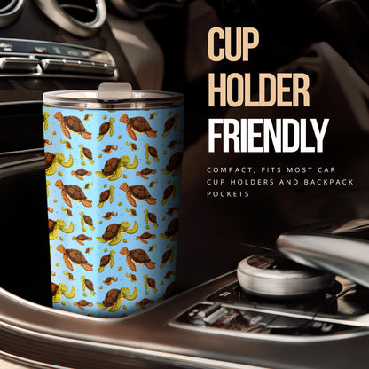 Hello Sea Turtle Print Pattern Tumbler