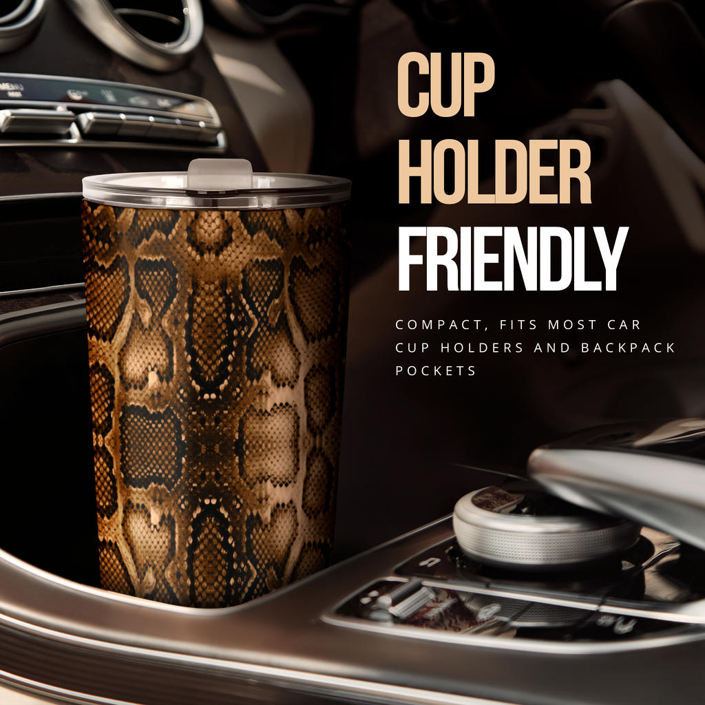 Snake Skin Brown Print Tumbler