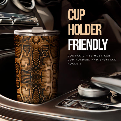 Snake Skin Brown Print Tumbler
