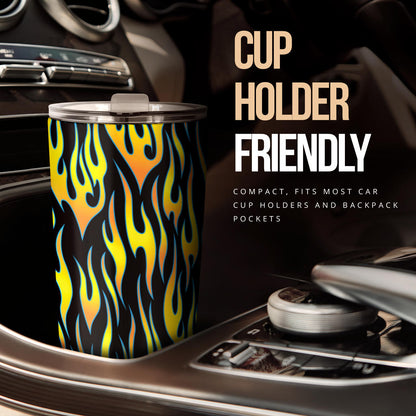 Flame Fire Yellow Pattern Tumbler
