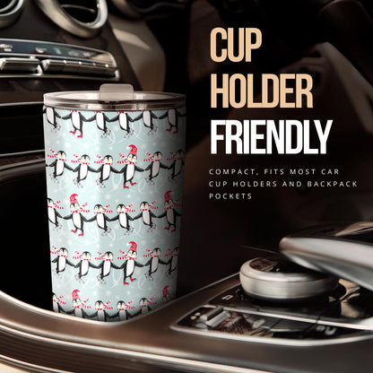 Penguin Sking Design Tumbler