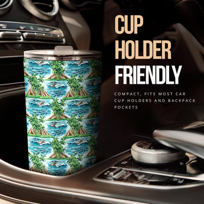 Palm Tree Hawaiian Themed Design Print Tumbler