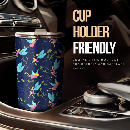 Fairy with flower Print Pattern Tumbler