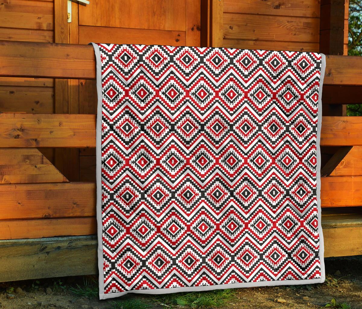 Native American Themed Tribal Print Quilt Bedspread