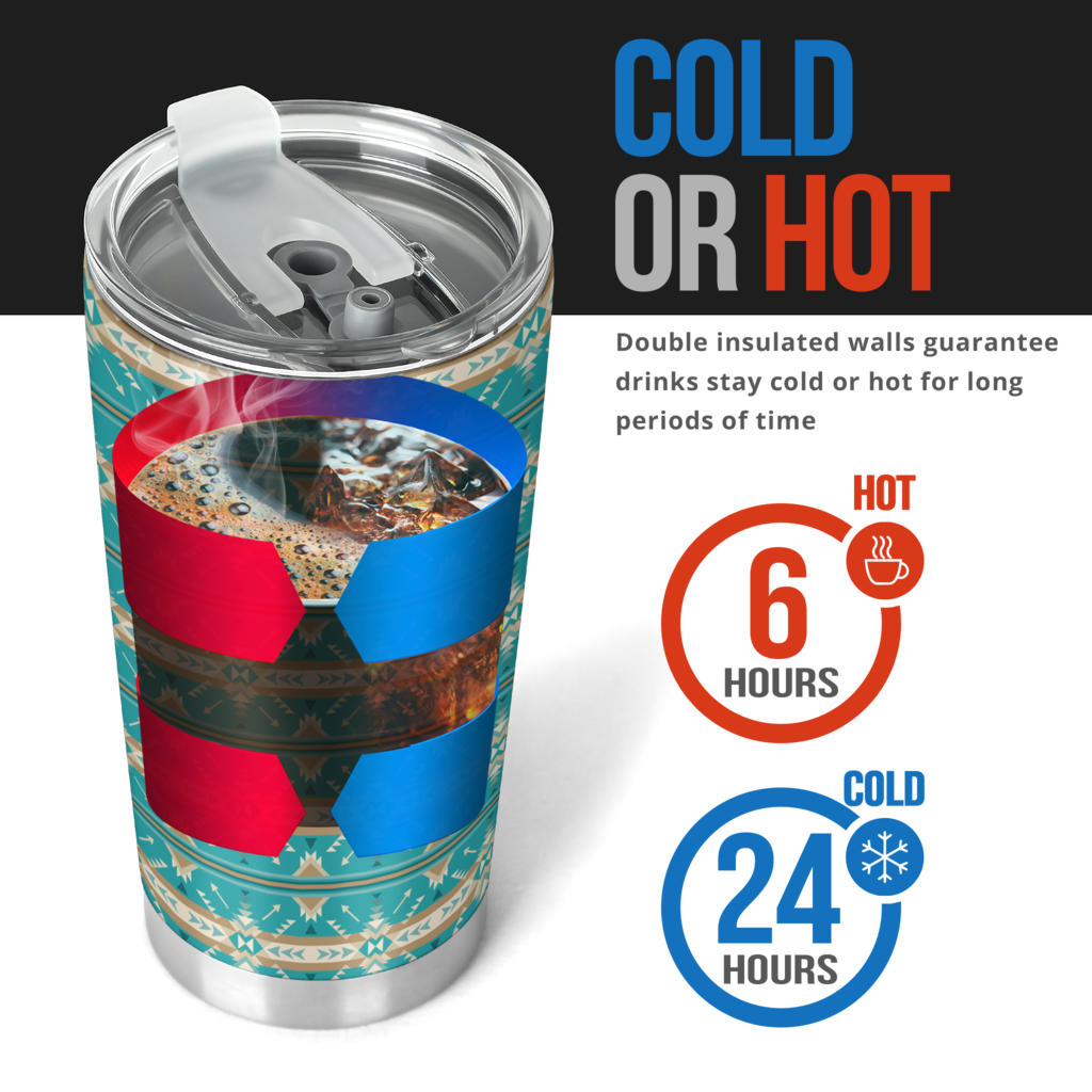 Southwest Native Design Themed Print Tumbler