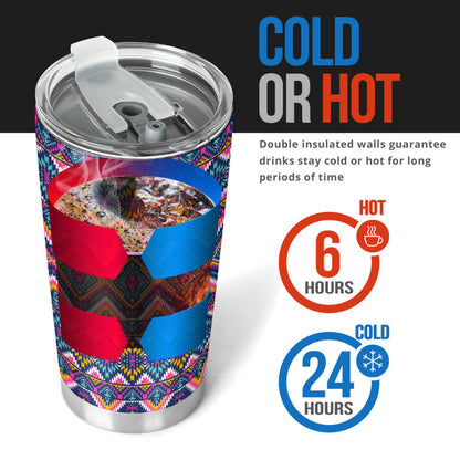 Indian Navajo Pink Themed Design Print Tumbler