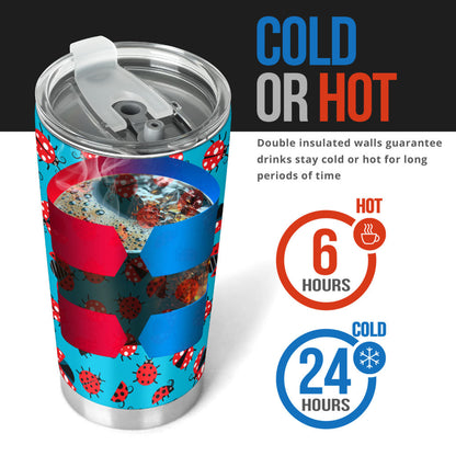 Ladybug Action Print Pattern Tumbler