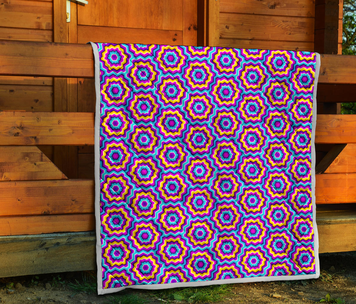 Optical illusion Techno Movement Quilt Bedspread