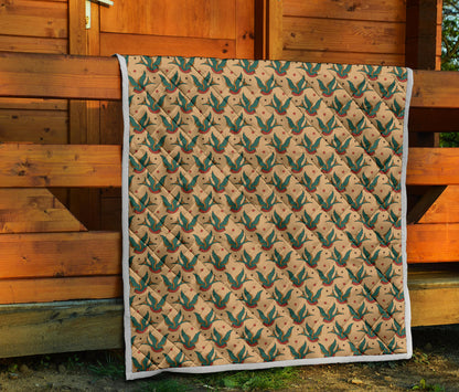 Old School Tattoo Swallow Design Quilt Bedspread