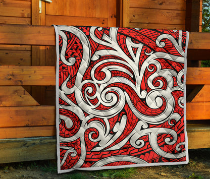 Maori Polynesian Themed Design Print Quilt Bedspread