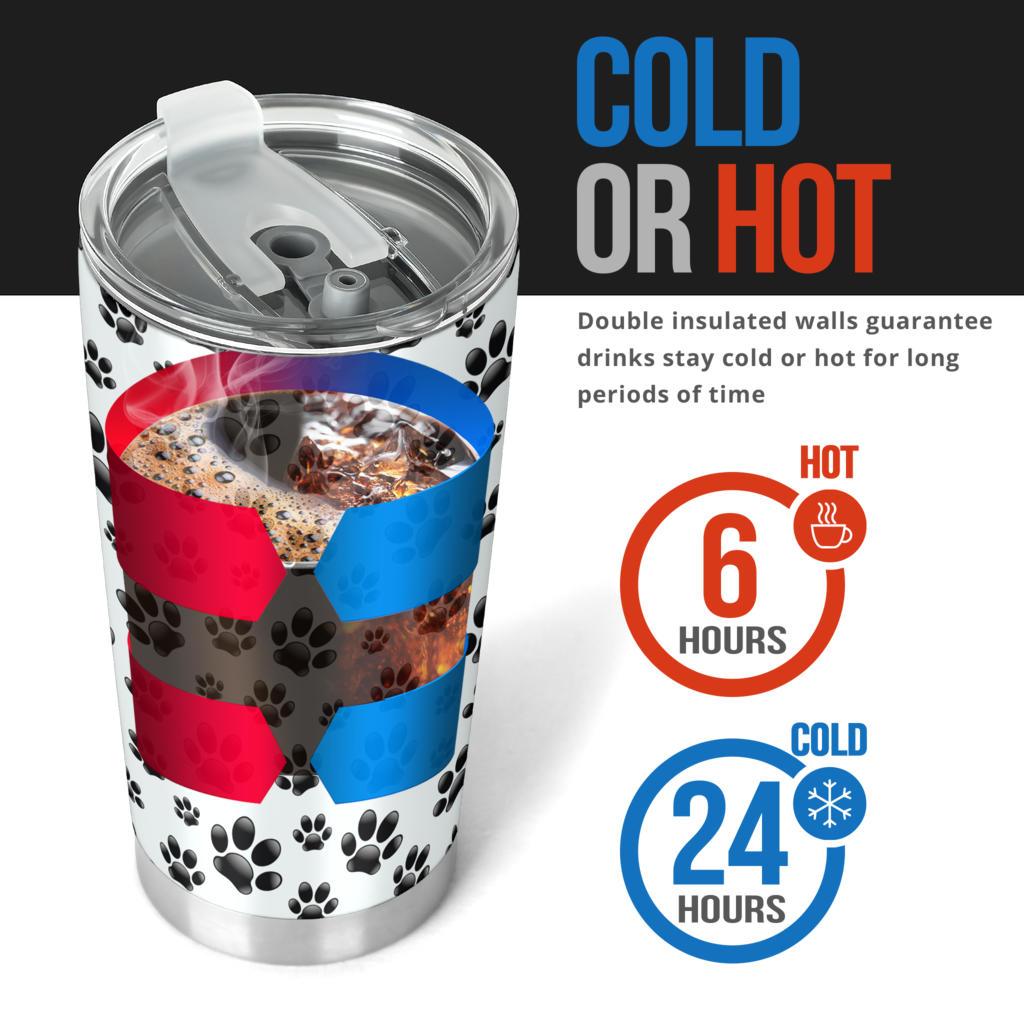 Paw Themed Print Tumbler