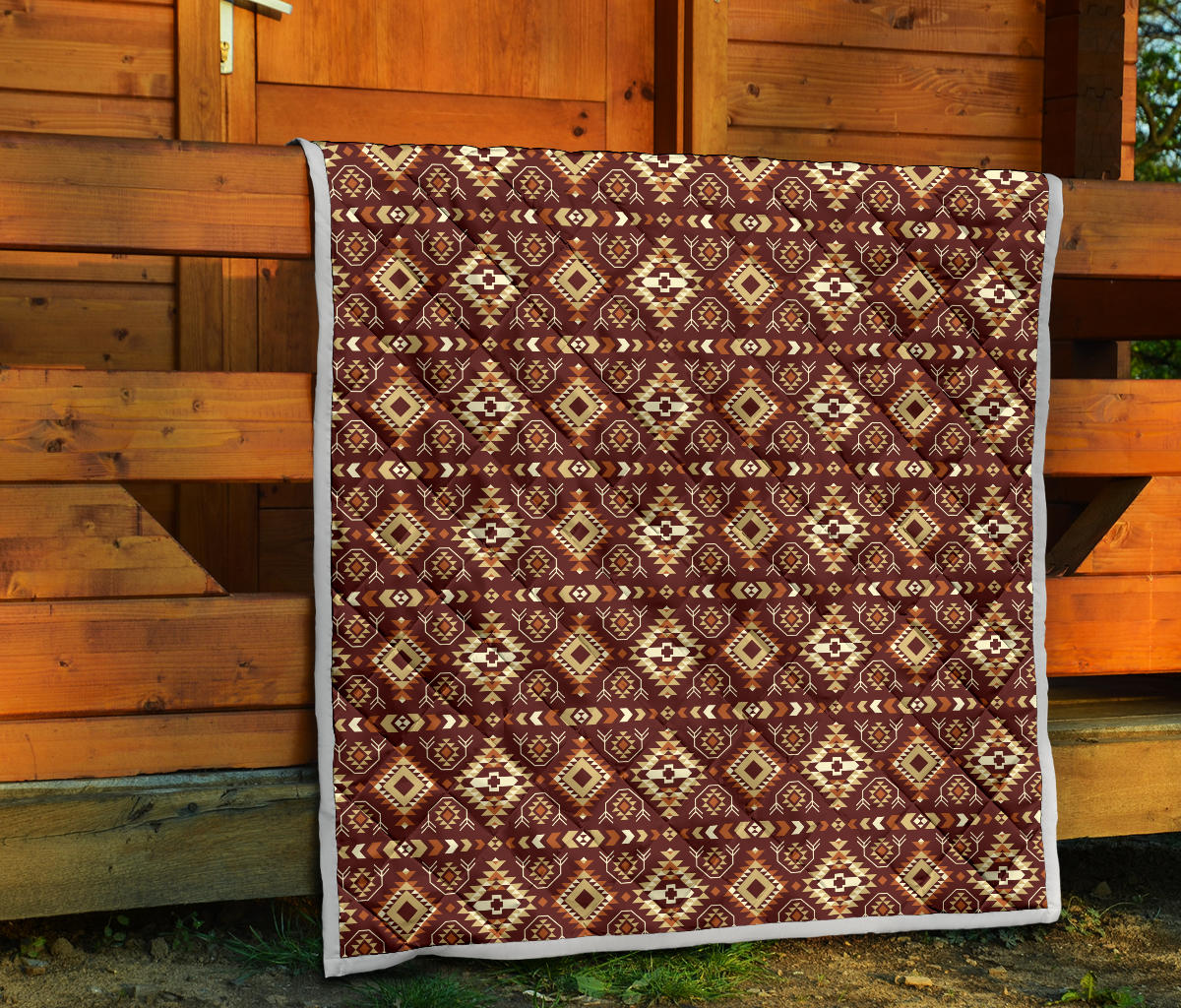 Navajo Native Color Print Pattern Quilt Bedspread