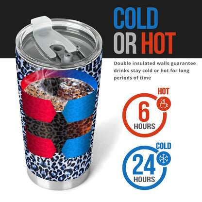 Leopard Blue Skin Print Tumbler